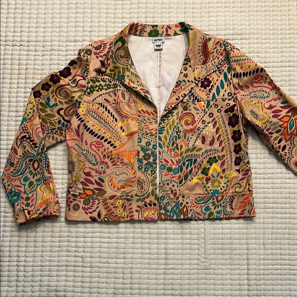 Acorn multicolor Blazer with Retro Paisley Print